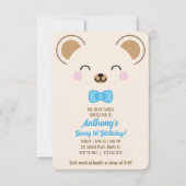 Invitation à une fête d'anniversaire de garçon ave (Devant)