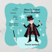 Invitation à une fête d'anniversaire de garçon mag (Devant / Derrière)