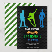 Invitation à une fête d'anniversaire de garçon pla (Devant / Derrière)