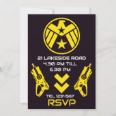 Invitation à une fête d'anniversaire de garçons Da (Dos)
