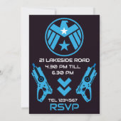 Invitation à une fête d'anniversaire de garçons Da (Dos)