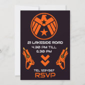 Invitation à une fête d'anniversaire de garçons Da (Dos)