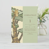Invitation à une fête d'anniversaire de girafe mig (Debout devant)