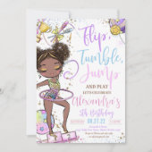 Invitation à une fête d'anniversaire de gymnastiqu (Devant)