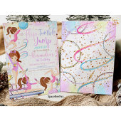 Invitation à une fête d'anniversaire de gymnastiqu