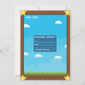 Invitation à une fête d'anniversaire de jeu vidéo  (Dos)