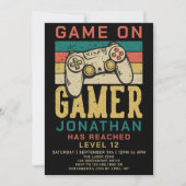 Invitation à une fête d'anniversaire de jeu vidéo (Devant)