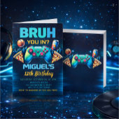 invitation à une fête d'anniversaire de jeu vidéo