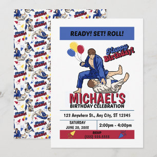 Invitation à une fête d'anniversaire de Jiu Jitsu