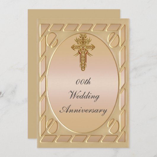 Invitation à une fête d'anniversaire de la Croix c (Devant / Derrière)