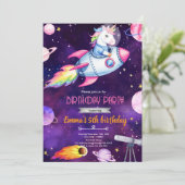 Invitation à une fête d'anniversaire de licorne de (Debout devant)