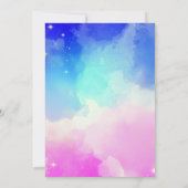 Invitation à une fête d'anniversaire de licorne ma (Dos)