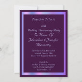 Invitation à une fête d'anniversaire de mariage (Dos)