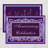 Invitation à une fête d'anniversaire de mariage (Devant / Derrière)