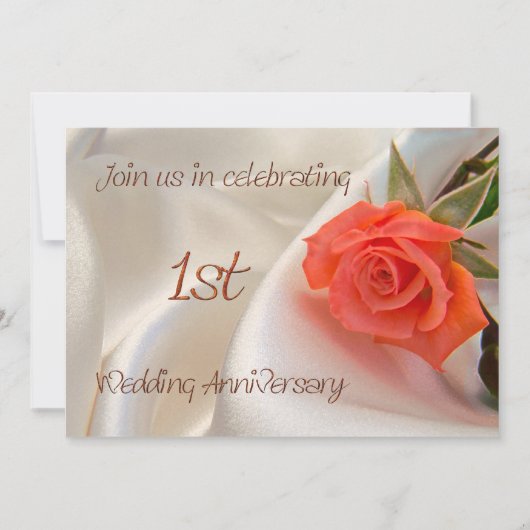 Invitation à une fête d'anniversaire de mariage 1  (Devant)