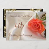 Invitation à une fête d'anniversaire de mariage 4  (Devant / Derrière)