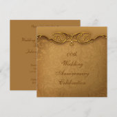 Invitation à une fête d'anniversaire de mariage de (Devant / Derrière)