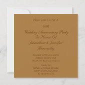 Invitation à une fête d'anniversaire de mariage de (Dos)