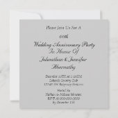 Invitation à une fête d'anniversaire de mariage de (Dos)