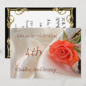 Invitation à une fête d'anniversaire de mariage de (Devant / Derrière)