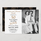 Invitation à une fête d'anniversaire de mariage de (Devant / Derrière)