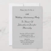 Invitation à une fête d'anniversaire de mariage de (Dos)