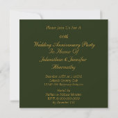 Invitation à une fête d'anniversaire de mariage de (Dos)