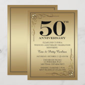 Invitation à une fête d'anniversaire de mariage de (Devant / Derrière)