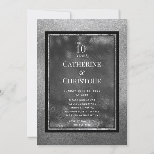 Invitation à une fête d'anniversaire de mariage en (Devant)