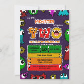 Invitation à une fête d'anniversaire de monstre (Devant)