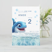 Invitation à une fête d'anniversaire de morsure de (Debout devant)