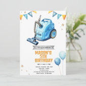 Invitation à une fête d'anniversaire de nettoyage (Debout devant)