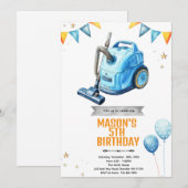 Invitation à une fête d'anniversaire de nettoyage (Devant / Derrière)