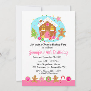 Invitation à une fête d'anniversaire de Noël au pa