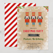 Invitation à une fête d'anniversaire de Noël Casse (Devant / Derrière)