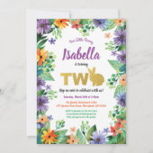 Invitation à une fête d'anniversaire de Pâques pou (Devant)