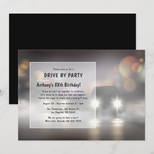 Invitation à une fête d'anniversaire de passage en (Devant / Derrière)