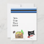 Invitation à une fête d'anniversaire de pirate ray (Dos)