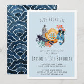 Invitation à une fête d'anniversaire de plongée en (Devant / Derrière)