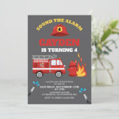 Invitation à une fête d'anniversaire de pompier de (Debout devant)