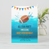 Invitation à une fête d'anniversaire de pool de fo (Debout devant)