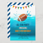 Invitation à une fête d'anniversaire de pool de fo (Devant / Derrière)