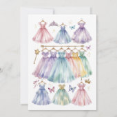 Invitation à une fête d'anniversaire de princesse (Dos)