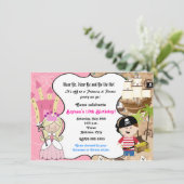 Invitation à une fête d'anniversaire de princesse  (Debout devant)