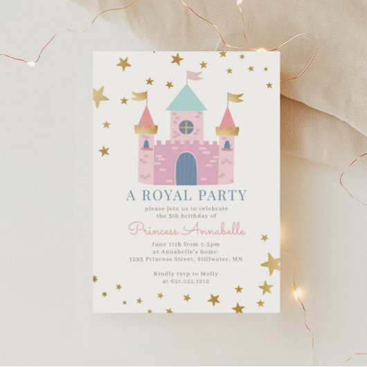 Invitation à une fête d'anniversaire de Princesse