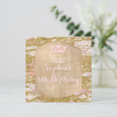 Invitation à une fête d'anniversaire de princesse  (Debout devant)
