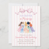 Invitation à une fête d'anniversaire de princesse (Devant)