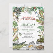 Invitation à une fête d'anniversaire de reptile (Devant)