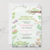 Invitation à une fête d'anniversaire de reptile (Devant)