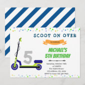 Invitation à une fête d'anniversaire de scooter (Devant / Derrière)